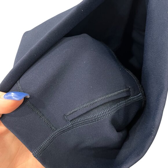 $88 Lululemon Blue True Navy Wunder Under HR Crop 23" Scallop Leggings size 4 - Picture 6 of 7
